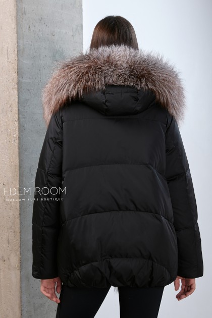 пуховая куртка с мехом