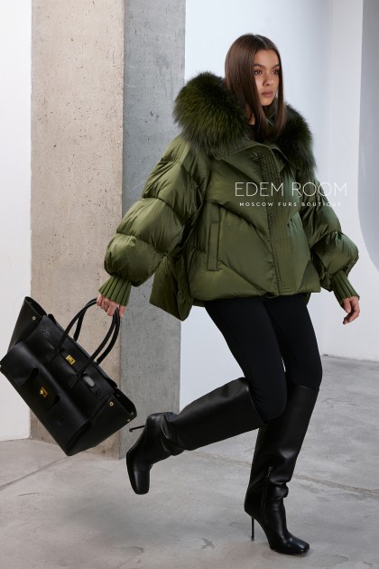 куртка - пуховик с капюшоном