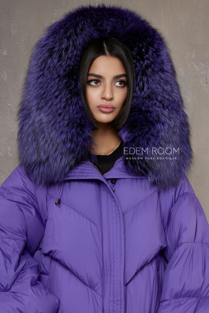 лёгкий пуховик - куртка с мехом