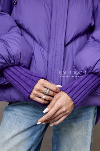 лёгкий пуховик - куртка с мехом