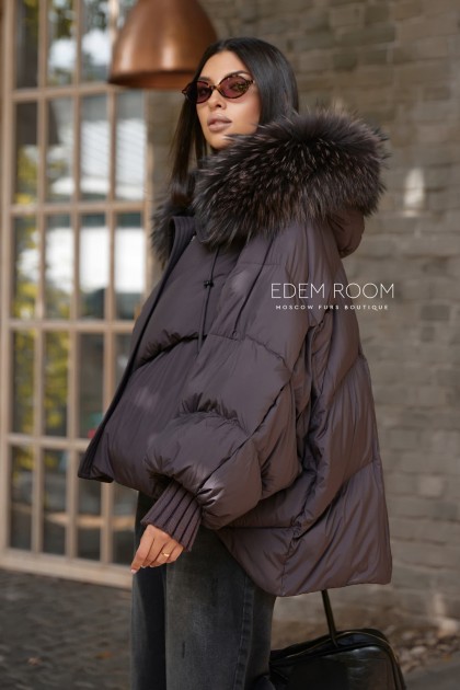 зимняя куртка пуховик с капюшоном