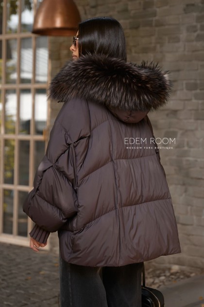 зимняя куртка пуховик с капюшоном