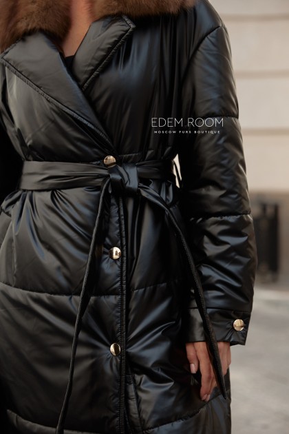 зимнее женское удлиненное пальто