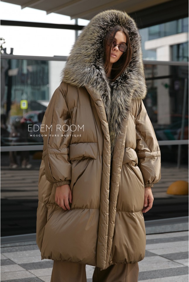 пухове пальто овер