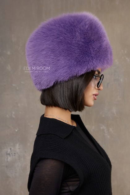 шапка из меха песца