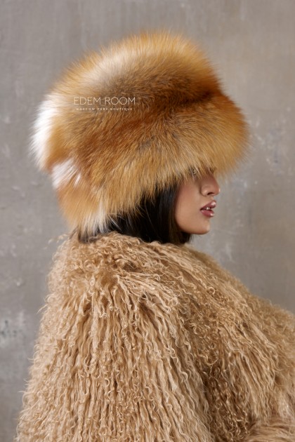 меховая шапка из лисы