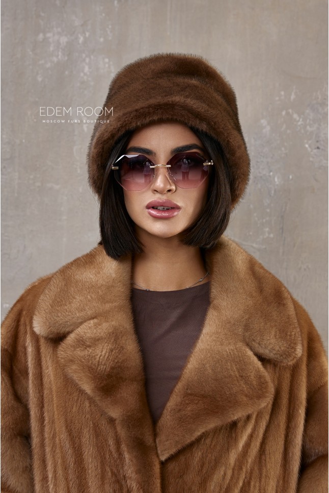 меховая панама из эко меха