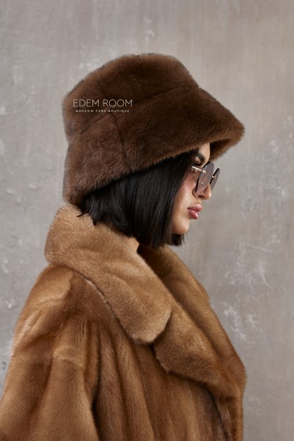 меховая панама из эко меха