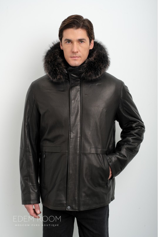 Дублёнка мужская из нутральной кожи