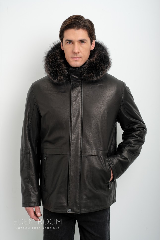 Дублёнка мужская из нутральной кожи Дублёнка мужская из нутральной кожи