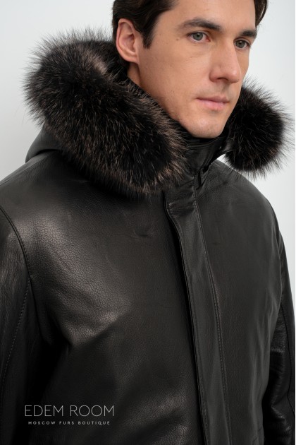 Дублёнка мужская из нутральной кожи