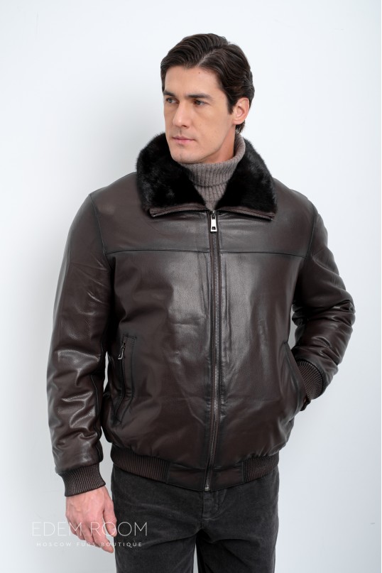 Дублёнка мужская на резинке