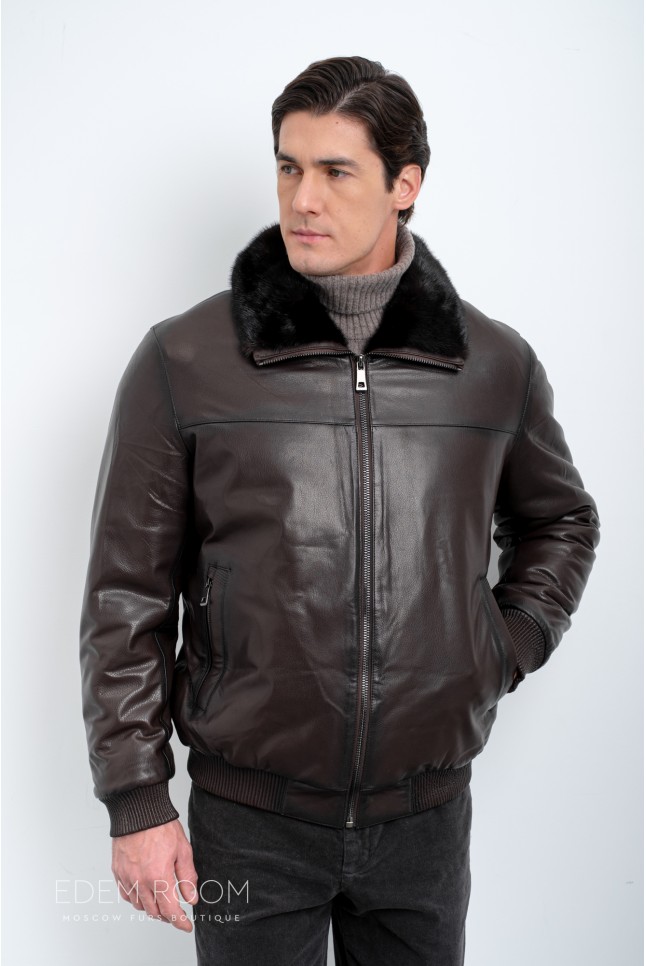 Дублёнка мужская на резинке