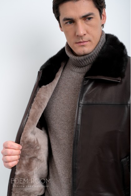 Дублёнка мужская на резинке