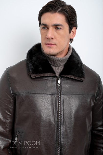 Дублёнка мужская на резинке