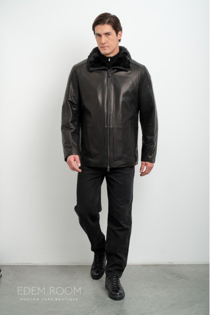 Дублёнка мужская на молнии