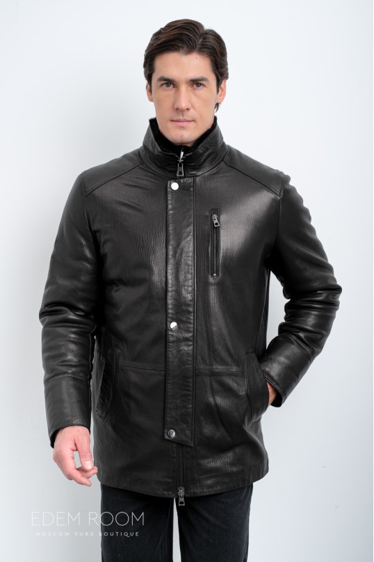 удлинённая куртка - дублёнка