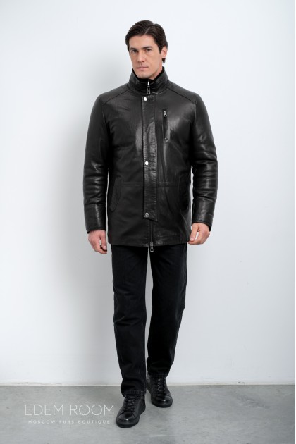 удлинённая куртка - дублёнка