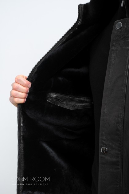 удлинённая куртка - дублёнка