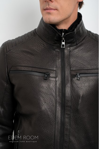 Дублёнка мужская на молнии