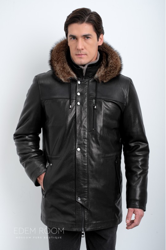 кожаная дублёнка из Турции