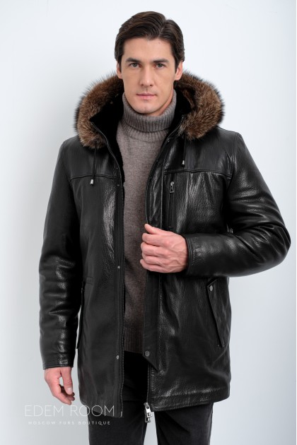 кожаная дублёнка из Турции