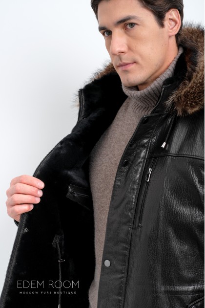 кожаная дублёнка из Турции