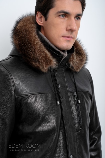 кожаная дублёнка из Турции