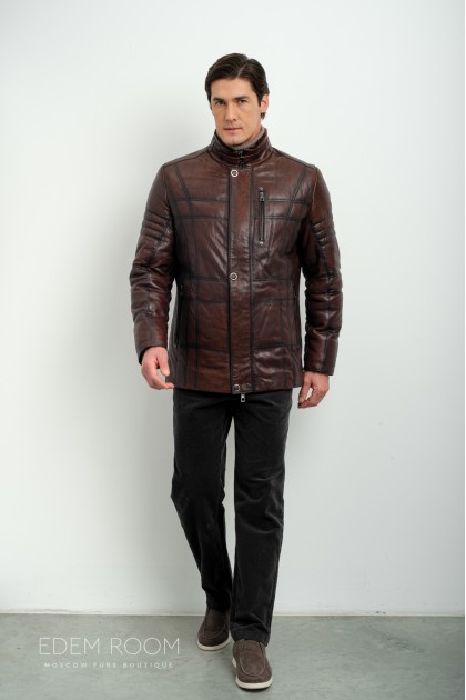 Дублёнка мужская коричневая