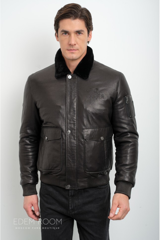 Дублёнка мужская на резинке