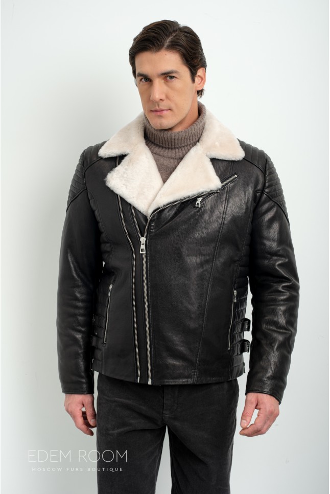 куртка - дублёнка на молнии