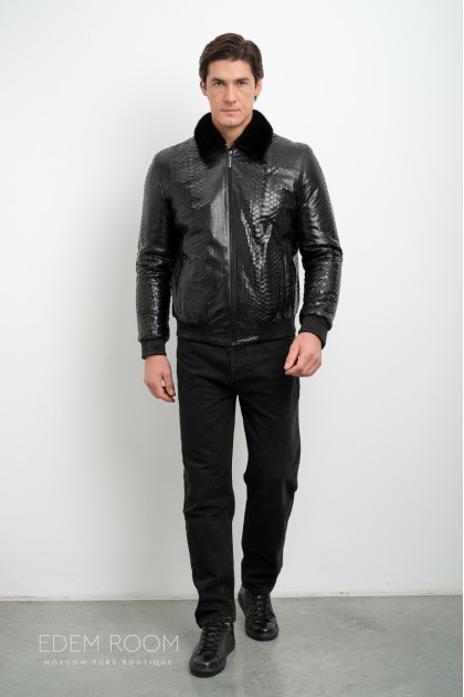 куртка - дублёнка из рептилии