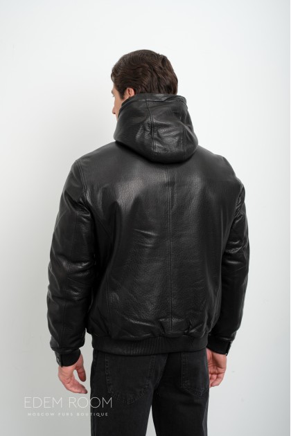 куртка - дублёнка с капюшоном куртка - дублёнка с капюшоном