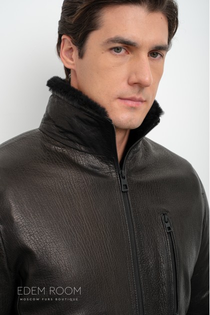 Дублёнка мужская без капюшона