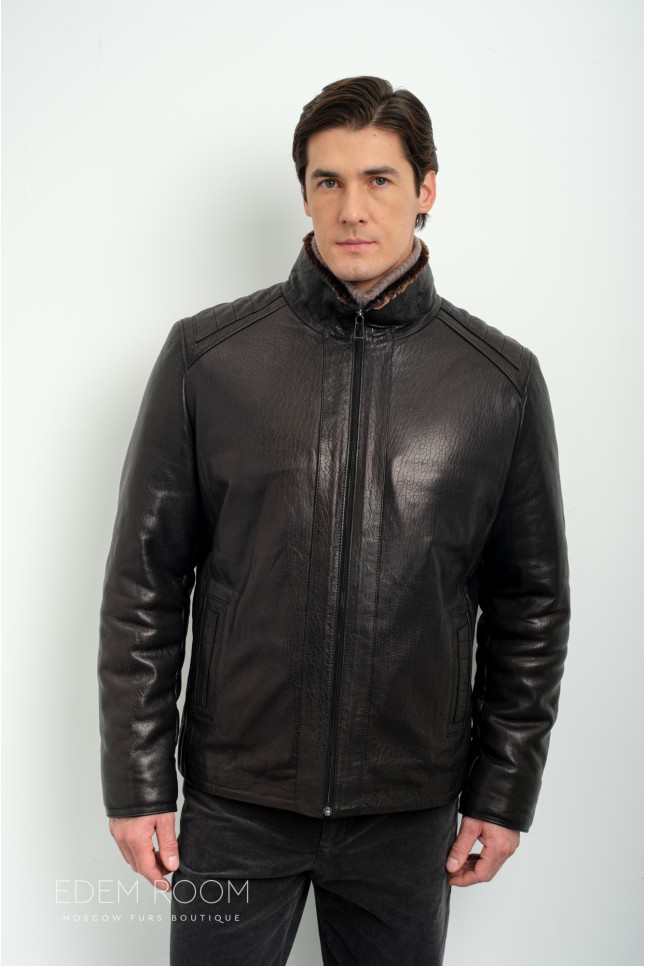 короткая куртка - дублёнка 