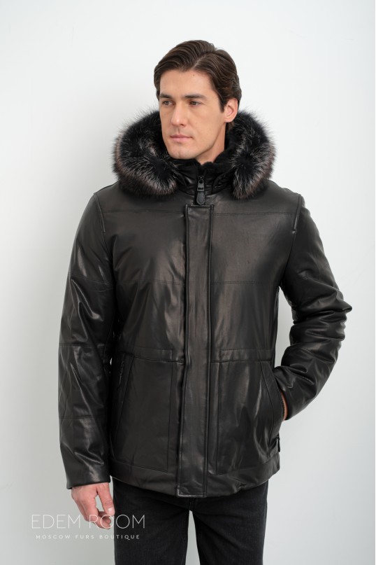 кожаная куртка - дублёнка