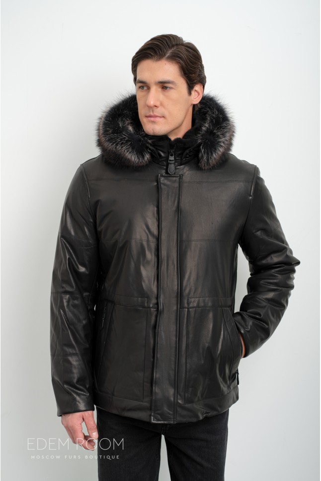 кожаная куртка - дублёнка