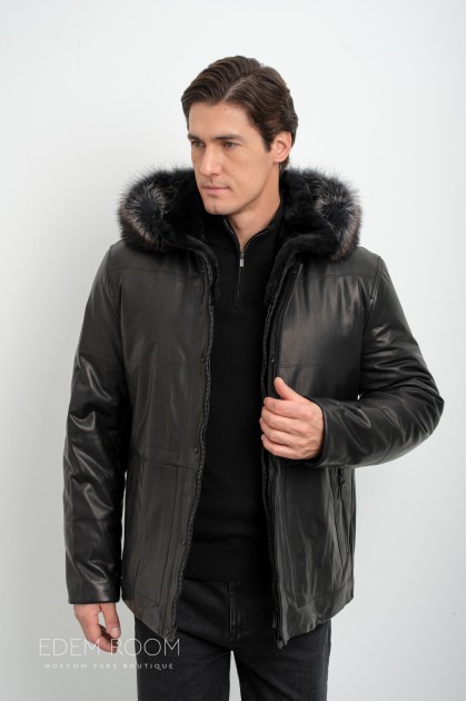 кожаная куртка - дублёнка