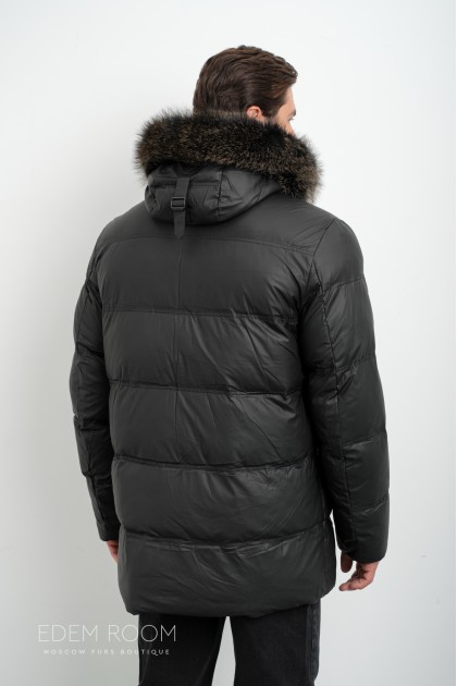 куртка - пуховик с мехом