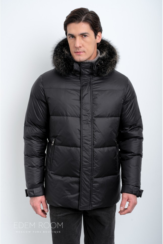 мужской пуховик с мехом