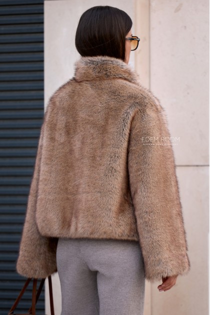 короткая шуба из  эко-меха