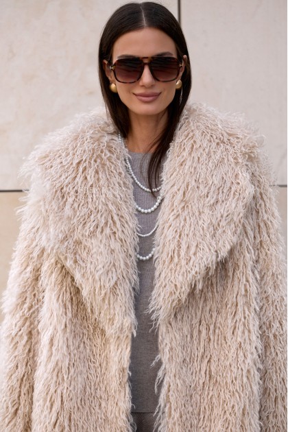 полушубок из  эко ламы