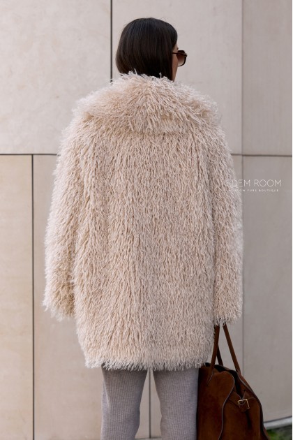 полушубок из  эко ламы