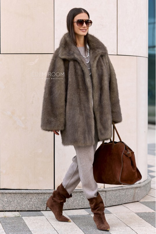 полушубок из  эко песца