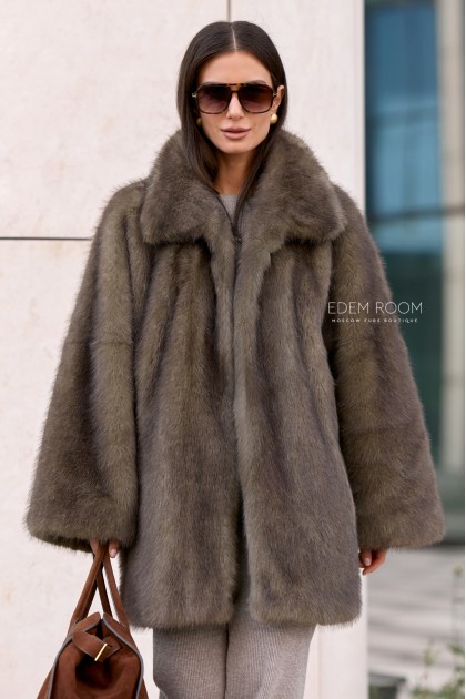 полушубок из  эко песца