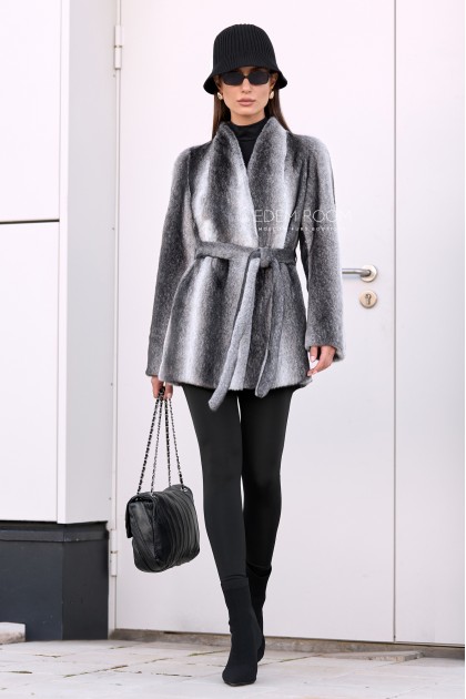 короткая шуба под мех норки