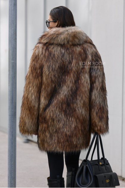 полушубок из эко-енота