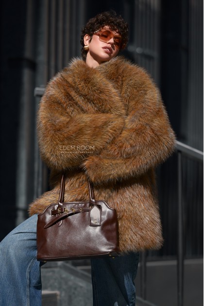 модная шуба из эко меха