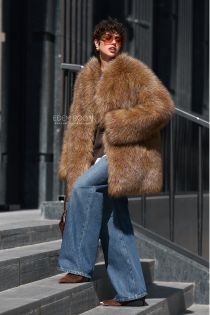 модная шуба из эко меха