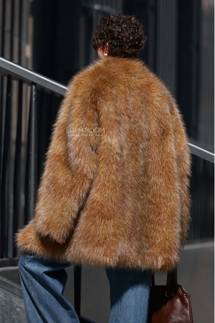 модная шуба из эко меха
